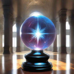 Shadowcatcher approached a large crystal sphere placed on a pedestal in the center of the hall