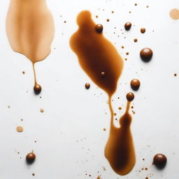 A detailed image of coffee stains on a white surface