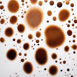 A detailed image of coffee stains on a white surface