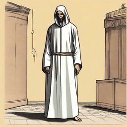 A detailed illustration of Abu Ghy'sa Ni'mee al-Yamriyahi, a male human wizard