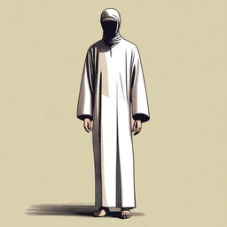 A detailed illustration of Abu Ghy'sa Ni'mee al-Yamriyahi, a male human