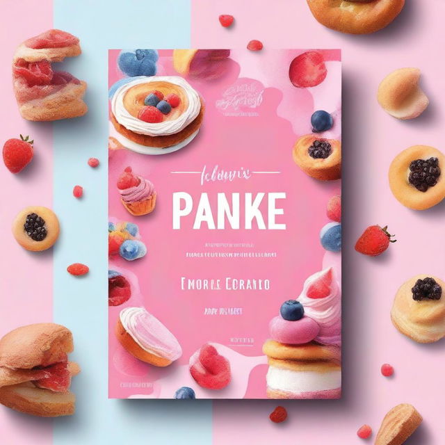 Create a cover for a pastry and cake-making tutorial booklet