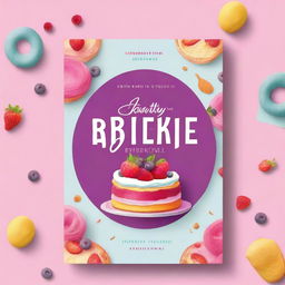 Create a cover for a pastry and cake-making tutorial booklet