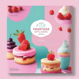 Create a cover for a pastry and cake-making tutorial booklet