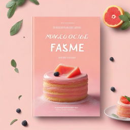 Create a cover for a pastry and cake-making tutorial booklet