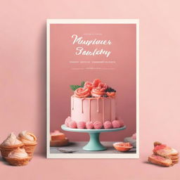 Create a cover for a pastry and cake-making tutorial booklet