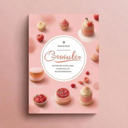 Create a cover for a pastry and cake-making tutorial booklet