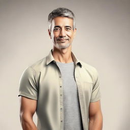 A detailed image of a man standing confidently