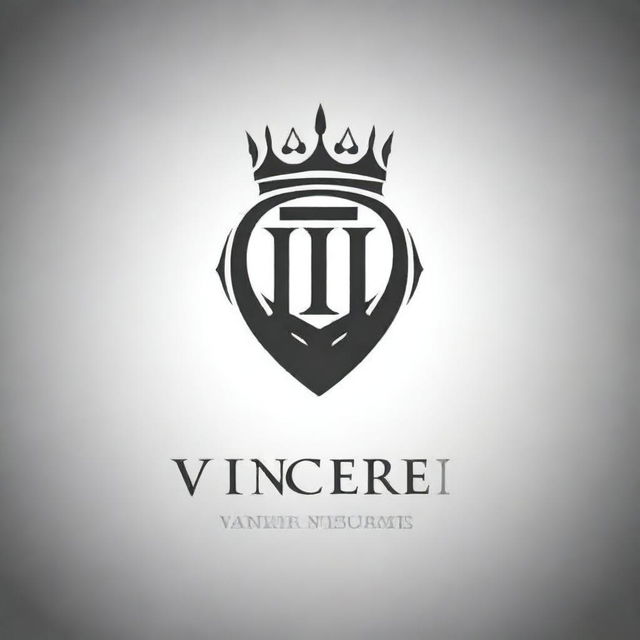 Design a logo that suits the name 'Vincere' for a watch brand with a royal and winning theme