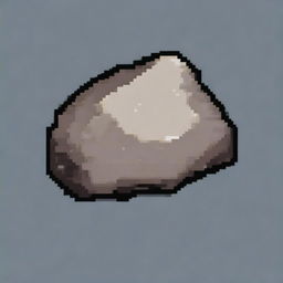 A single rock in pixel art style in PNG format