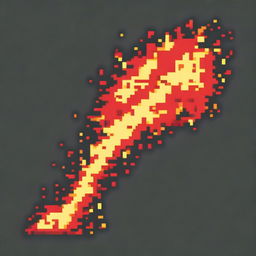 A fireball in pixel art style in PNG format