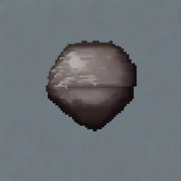 A meteorite in pixel art style in PNG format