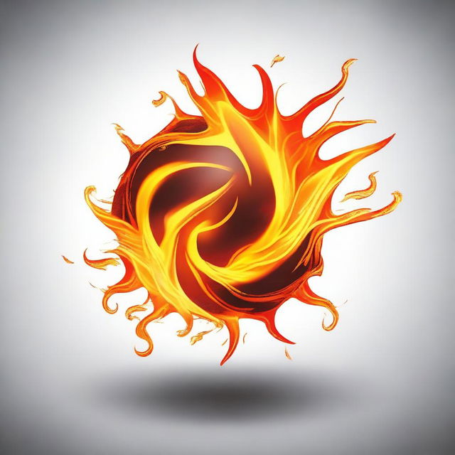 A detailed illustration of a fireball in a dynamic, fiery style