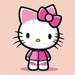 Create an image of a Hello Kitty character designed as a boy