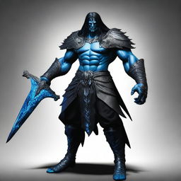 Mortis Nocturne is an imposing warrior, standing 190 cm tall with a muscular physique sculpted by relentless battles