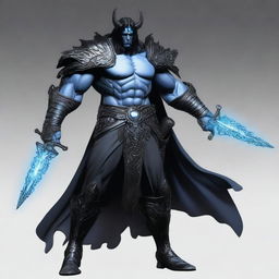 Mortis Nocturne is an imposing warrior, standing 190 cm tall with a muscular physique sculpted by relentless battles