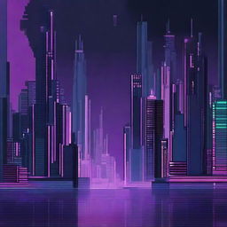 Create a background reflecting a cyberpunk and technological theme