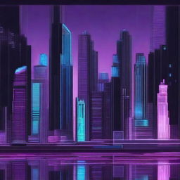 Create a background reflecting a cyberpunk and technological theme