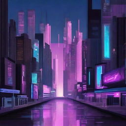 Create a background reflecting a cyberpunk and technological theme