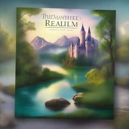 Create a book cover featuring an enchanting fantasy landscape with a majestic castle in the background