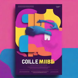 A vibrant and eye-catching poster for a short film intended for social media