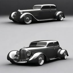 Create a custom modern hypercar that is a fusion of a 4-door 1932 Buick Victoria sedan and a racecar