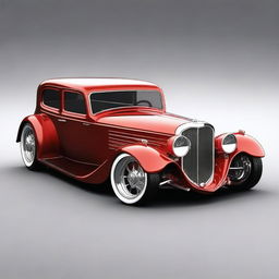 Create a custom modern hypercar that is a fusion of a 4-door 1932 Buick Victoria sedan and a racecar