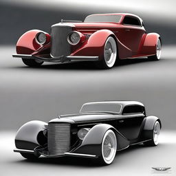 Create a custom modern hypercar that is a fusion of a 4-door 1932 Buick Victoria sedan and a racecar