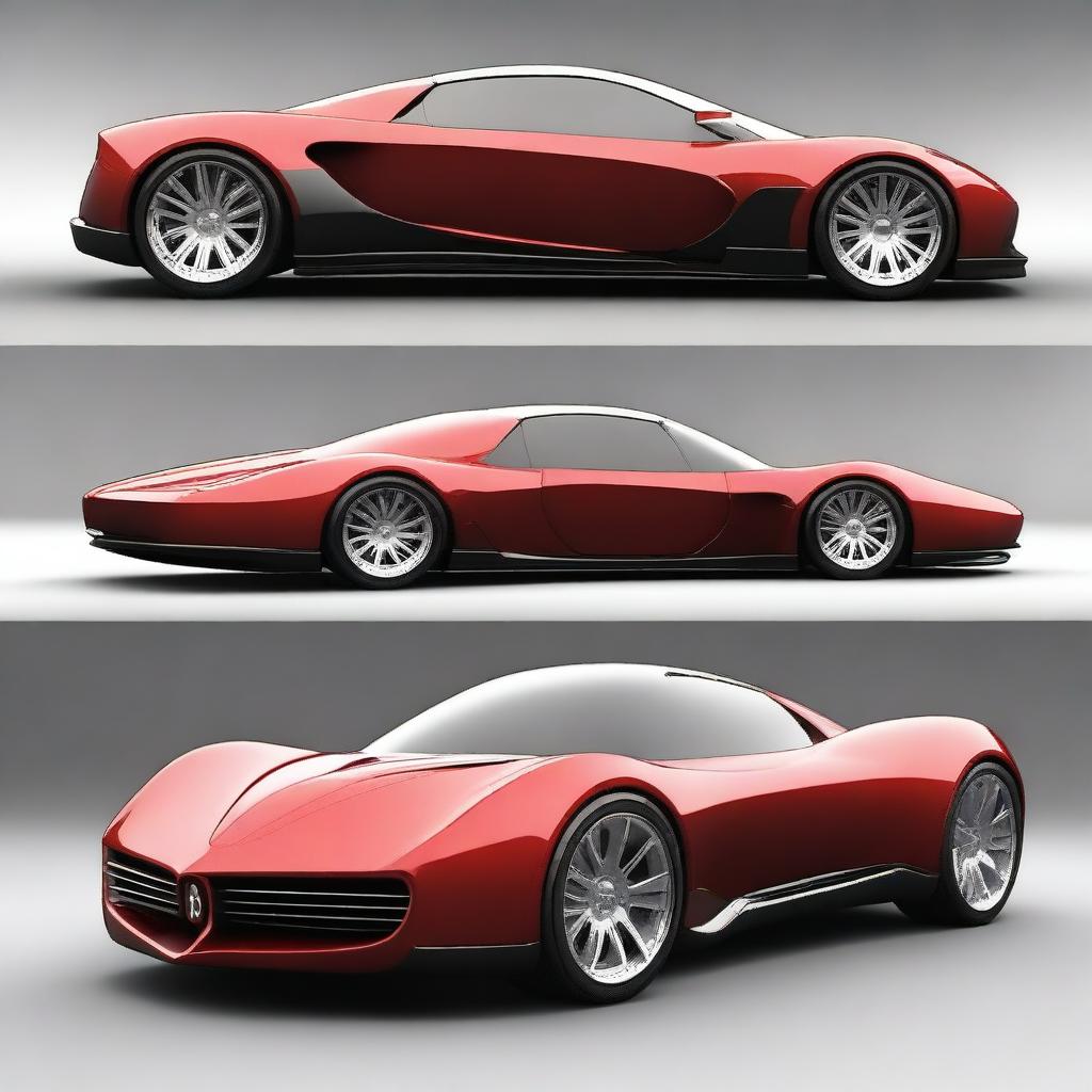 Create a custom modern hypercar that is a fusion of a 4-door 1932 Buick Victoria sedan and a hyper McLaren