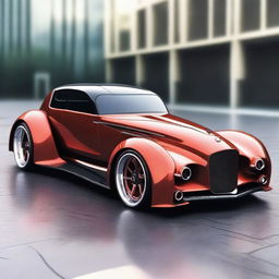 Create a custom modern hypercar that combines a 4-door 1932 Buick Victoria sedan with a hyper McLaren