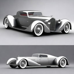 Create a custom modern hypercar that combines a 4-door 1932 Buick Victoria sedan with a hyper McLaren