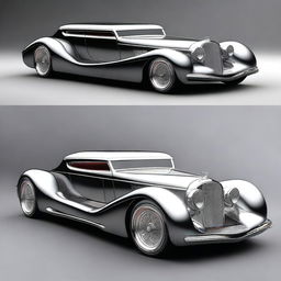 Create a custom modern hypercar that combines a 4-door 1932 Buick Victoria sedan with a hyper McLaren