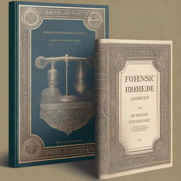 A detailed and intricate book cover for 'A Study of Forensic Science and Medical Jurisprudence'