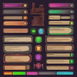 Create a skill card template for a fantasy-themed board game similar to Dungeons & Dragons or HeroQuest, but with an arcade and futuristic twist