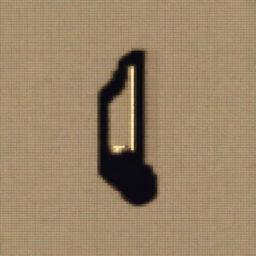 A single musical note in pixel art style