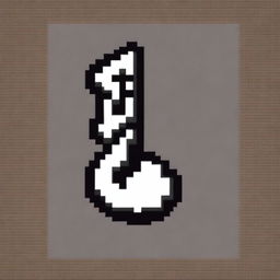 A single musical note in pixel art style