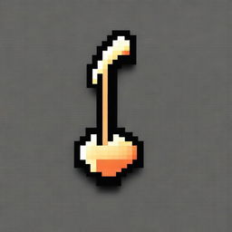 A single music note in pixel art style