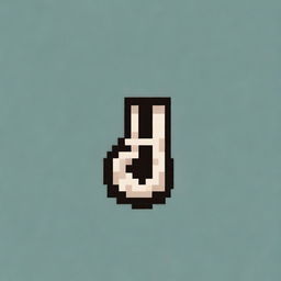 A single music note in pixel art style