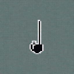 A single music note in pixel art style