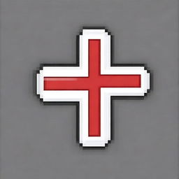 Create a pixel art image of a red cross