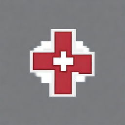 Create a pixel art image of a red cross