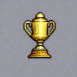 Create a pixel art image of a trophy