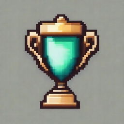 Create a pixel art image of a trophy