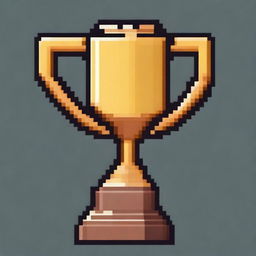 Create a pixel art image of a trophy