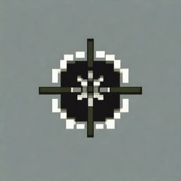 Create a pixel art image of a crosshair