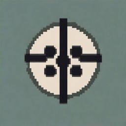 Create a pixel art image of a crosshair