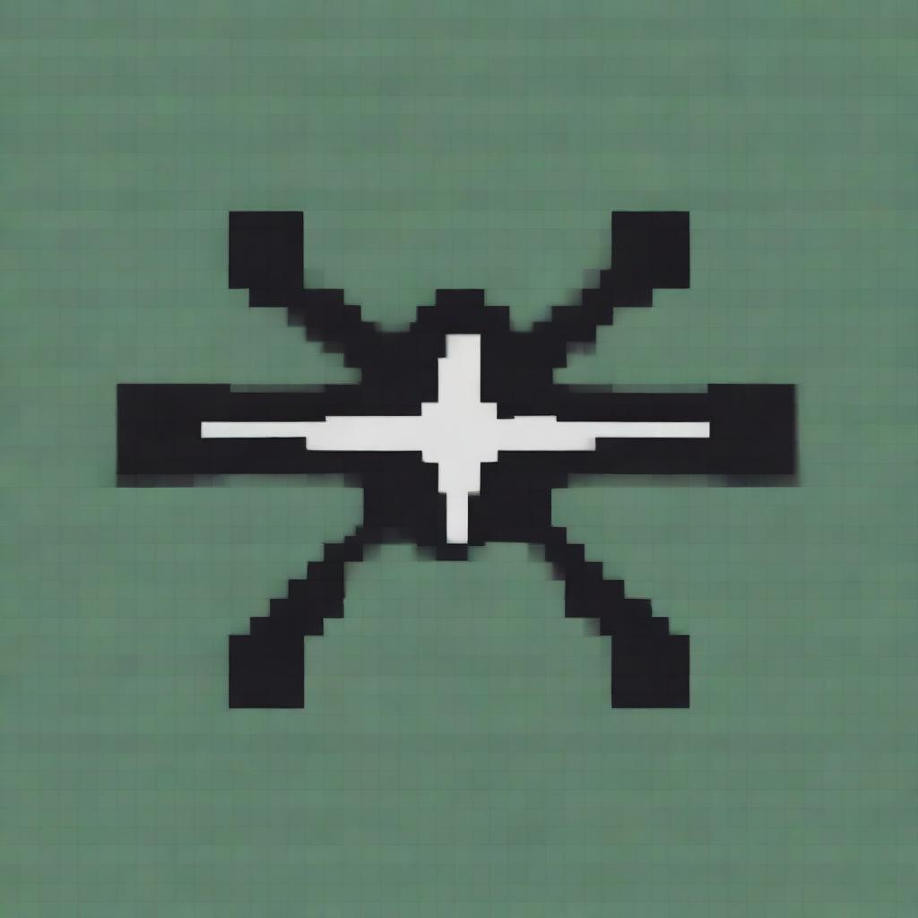 Create a pixel art image of a crosshair