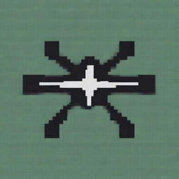 Create a pixel art image of a crosshair