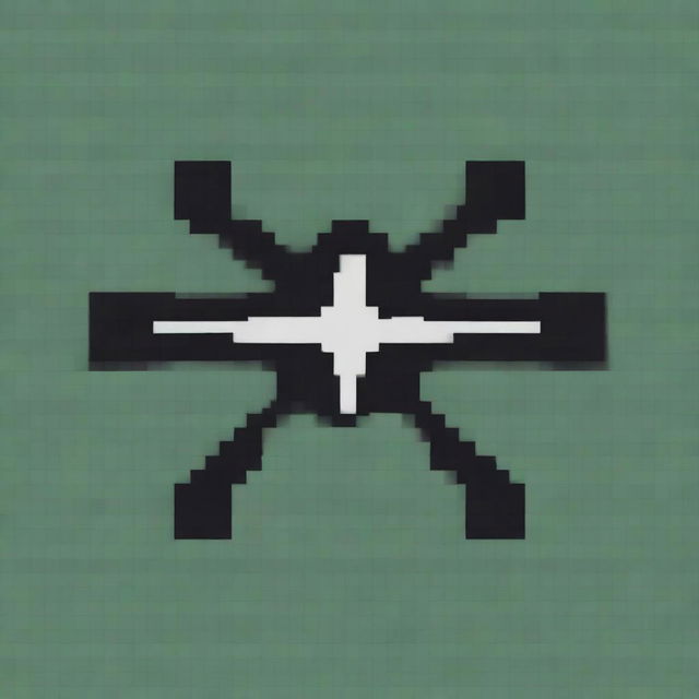 Create a pixel art image of a crosshair