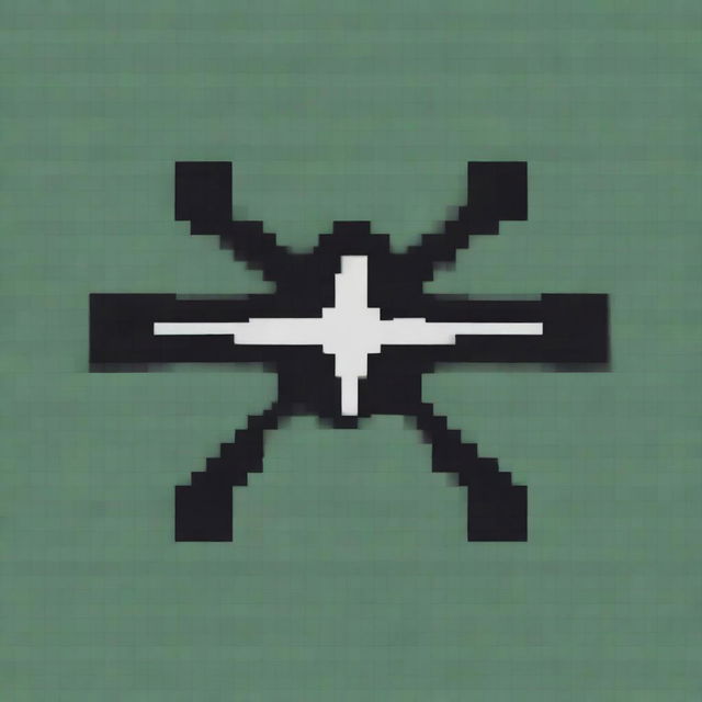 Create a pixel art image of a crosshair